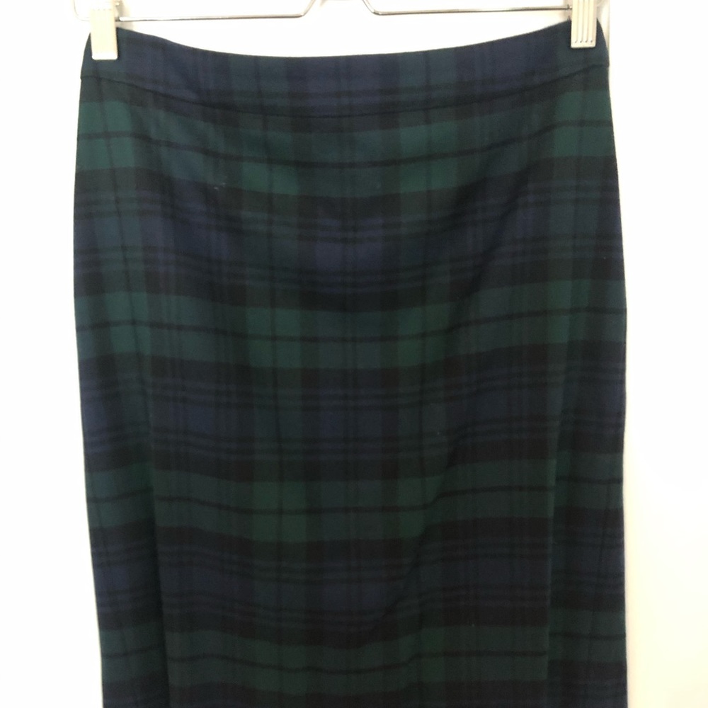 JCrew The Pencil Skirt size 2 black watch plaid